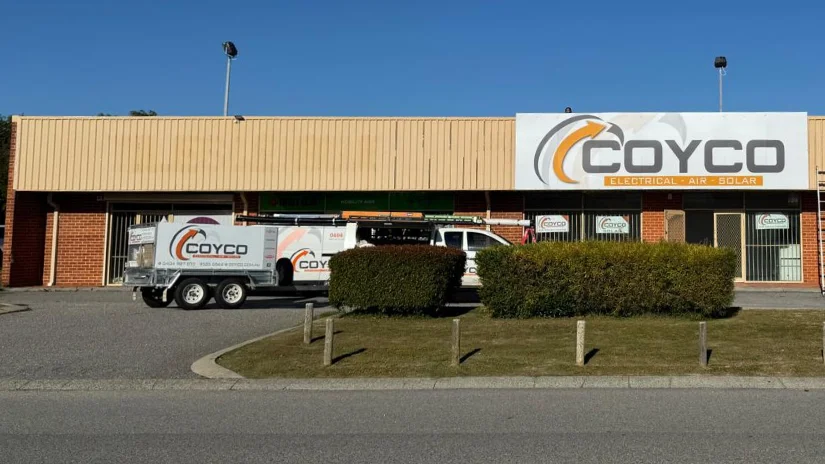 COYCO Shop front Unit 2/5 Leach Crescent Rockingham WA 6168 with signage and trucks about us
