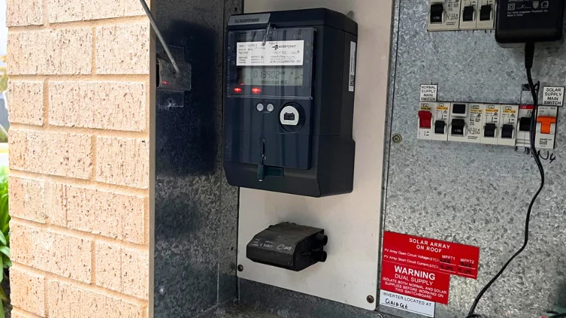 Switchboard and smartmeter after solar installation for COYCO