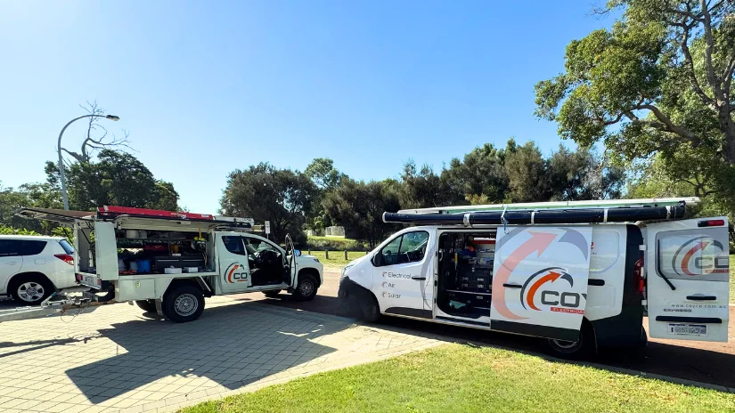 COYCO Rockingham vans out in driveway and road while working. Coyco Products & Solutions