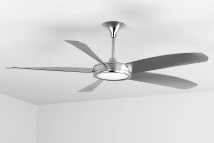 Aluminium ceiling fan installed on ceiling for COYCO electrical services
